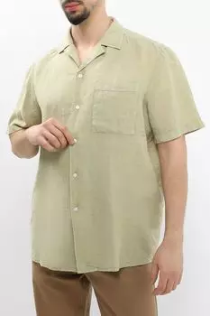 Рубашка льняная с коротким рукавом HUGO