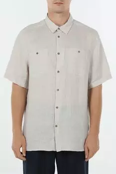 Рубашка льняная с коротким рукавом Piombo