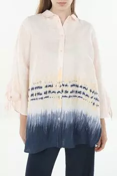 Рубашка льняная с принтом свободного кроя Gerry Weber