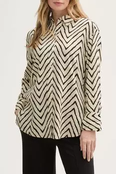 Рубашка льняная с принтом TOM TAILOR