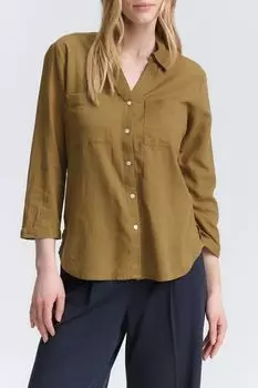 Рубашка льняная с укороченным рукавом TOM TAILOR