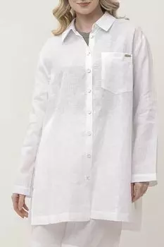 Рубашка льняная удлиненного кроя FABRETTI