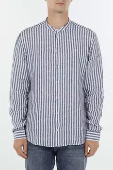 Рубашка льняная в полоску Casual Friday