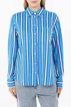 Рубашка льняная в полоску Piombo