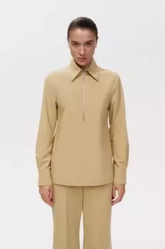 Рубашка на молнии из костюмной ткани DAISYKNIT