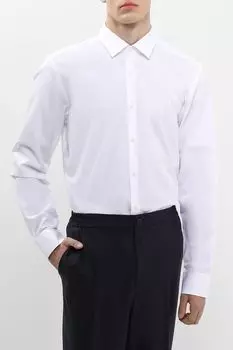 Рубашка облегающего кроя из хлопкового поплина HUGO