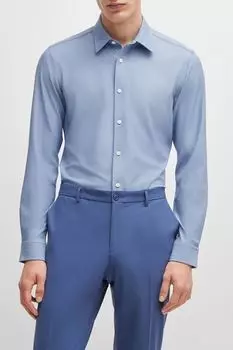 Рубашка облегающего кроя с принтом BOSS