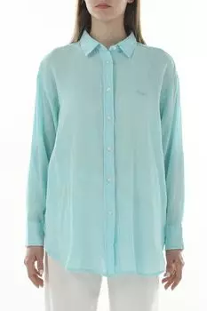 Рубашка однотонная с добавлением льна PEPE JEANS