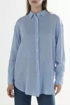 Рубашка однотонная с добавлением льна PEPE JEANS