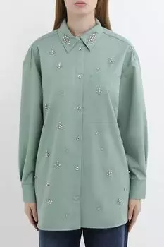 Рубашка оверсайз с карманом и стразами Auranna