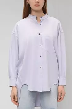 Рубашка оверсайз с воротником-стойкой Paola Ray