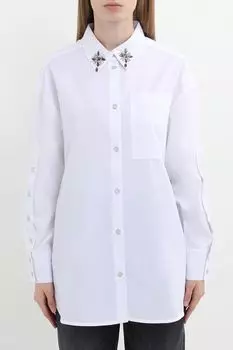Рубашка оверсайз со стразами на воротнике Auranna