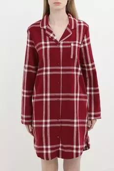 Рубашка пижамная хлопковая в клетку Esprit