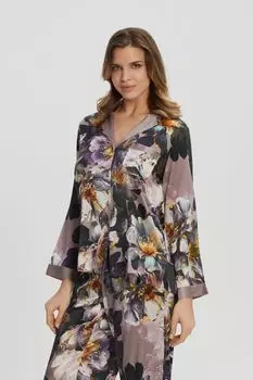 Рубашка пижамная шелковая с принтом MARC & ANDRE