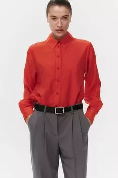 Рубашка прямая с отстрочками DAISYKNIT