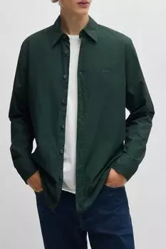 Рубашка прямого кроя из хлопкового поплина BOSS