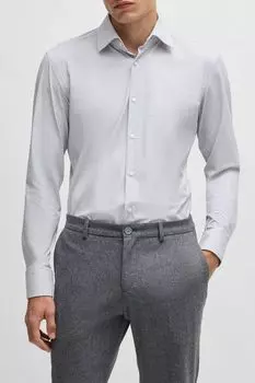 Рубашка прямого кроя с принтом BOSS