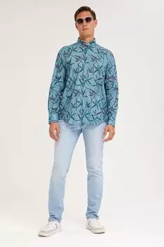 Рубашка с добавлением льна Colletto Nuovo