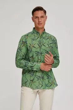 Рубашка с добавлением льна Colletto Nuovo