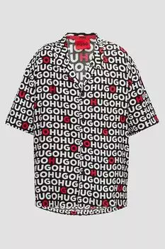 Рубашка с коротким рукавом с принтом HUGO