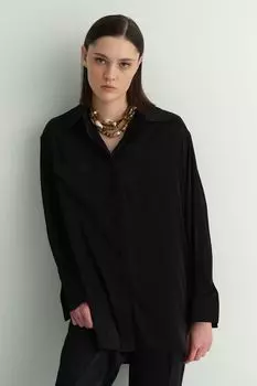 Рубашка с отложным воротником свободного кроя LAROOM