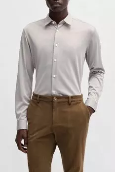 Рубашка с принтом прямого кроя BOSS