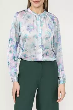 Рубашка с воротником стойкой и цветочным принтом OVS