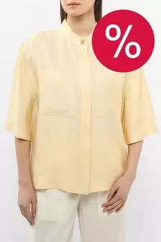 Рубашка с воротником стойкой свободного кроя BOSS