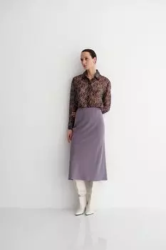 Рубашка шелковая с принтом LAROOM