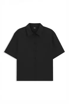 Рубашка шерстяная с коротким рукавом BOSS