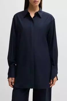 Рубашка шерстяная свободного кроя BOSS