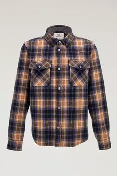 Рубашка шерстяная в клетку с карманами Woolrich