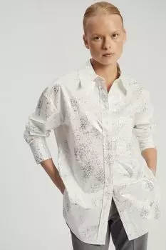 Рубашка свободного кроя из смесового хлопка Nume