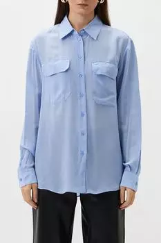 Рубашка свободного кроя из смесового шелка BOSS