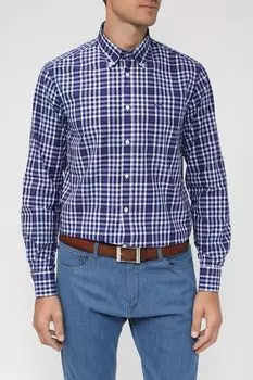 Рубашка в клетку из хлопкового поплина Paul & Shark