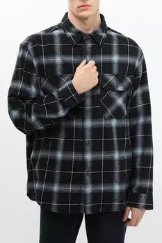 Рубашка в клетку из хлопковой фланели HUGO BLUE