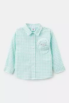 Рубашка в мелкую клетку с декором Balabala