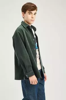 Рубашка вельветовая с карманом SMENA