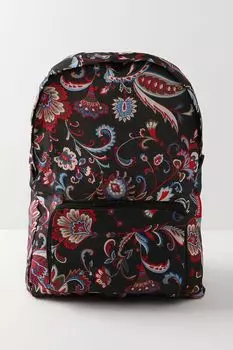 Рюкзак с карманом и принтом Paisley black Reisenthel