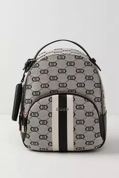 Рюкзак с принтом из монограмм бренда Liu Jo