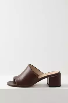 Сабо кожаные на каблуке Ever be