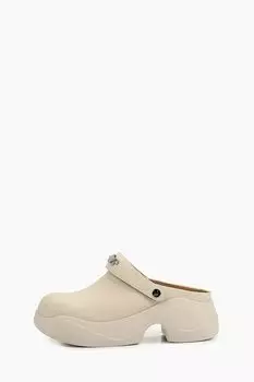 Сабо кожаные на платформе Abricot