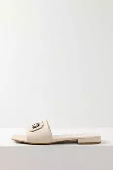 Сабо кожаные с логотипом Guess