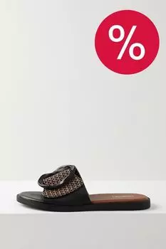 Сабо с плетением и декоративной пряжкой Ever be