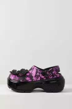 Сабо с принтом на высокой платформе Crocs