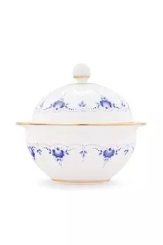 Сахарница фарфоровая с принтом Афина Объединение «Гжель»