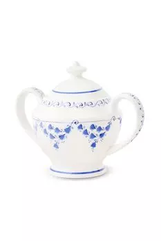 Сахарница фарфоровая с принтом Триумф Объединение «Гжель»