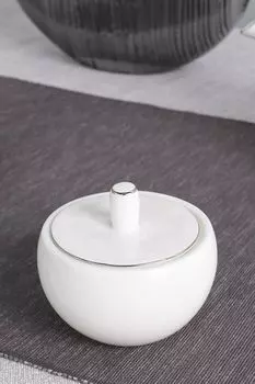 Сахарница с крышкой фарфоровая Allseasons Platinum 21maison