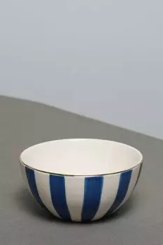 Салатник керамический в ассортименте с принтом Stripes&Gold Rim COINCASA