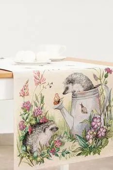 Салфетка сервировочная из гобелена с принтом Ежики Le Gobelin